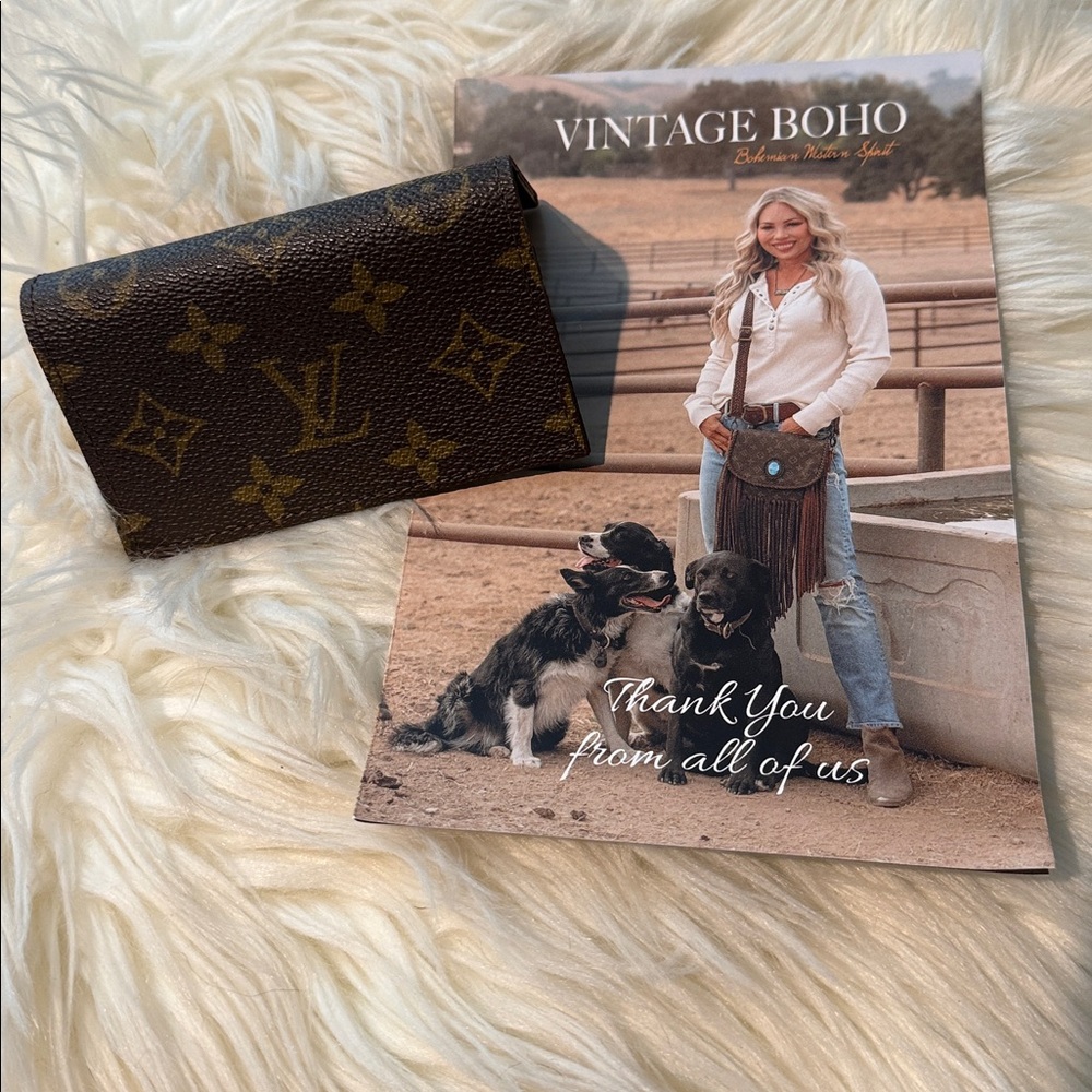 Vintage Boho bags wallet/credit card case LV from Vintage Boho Bags.